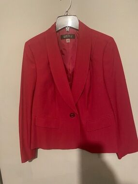Kasper women’s red 8 petite button up jacket